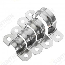 10Pcs 16-32mm 304 Stainless Steel Pipe Strap Clamp Holder Fastener with Screws 10Pcs 16-32mm 304 Stainless Steel Pipe Strap Clamp Holder Fastener with Screws