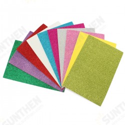 10Pcs 8x12 Inch Adhesive Glitter Paper Card Assorted Colors Scrapbooking Crafts