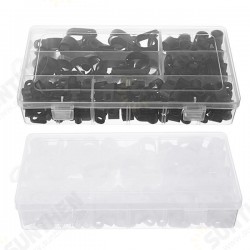 200pcs Black White Plastic R Type Cable Clip Clamp for Multi Diameter Wire Hose Tube 200pcs Black White Plastic R Type Cable Clip Clamp for Multi Diameter Wire Hose Tube