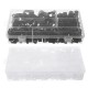 200pcs Black White Plastic R Type Cable Clip Clamp for Multi Diameter Wire Hose Tube