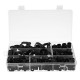 200pcs Black White Plastic R Type Cable Clip Clamp for Multi Diameter Wire Hose Tube