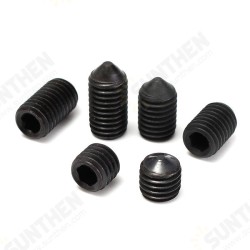 20Pcs Black 12.9 Grade M12 HEX Socket Set Core Point Grub Screws 20Pcs Black 12.9 Grade M12 HEX Socket Set Core Point Grub Screws