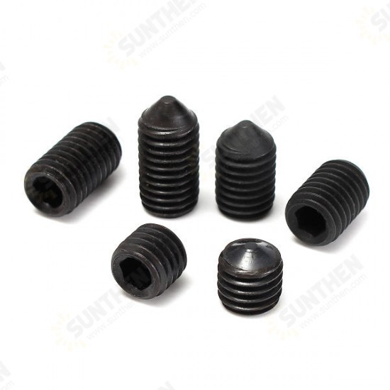 20Pcs Black 12.9 Grade M12 HEX Socket Set Core Point Grub Screws