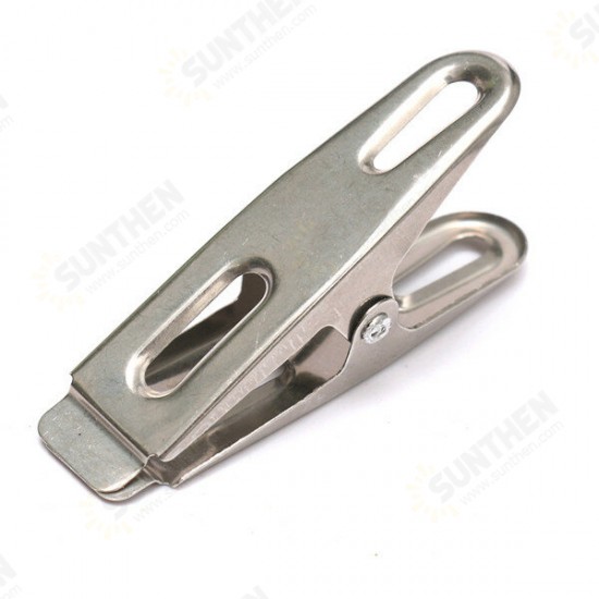 20Pcs Stainless Steel Clips Tent Windproof Securing Hook Buckle