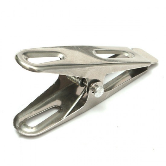 20Pcs Stainless Steel Clips Tent Windproof Securing Hook Buckle