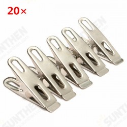 20Pcs Stainless Steel Clips Tent Windproof Securing Hook Buckle 20Pcs Stainless Steel Clips Tent Windproof Securing Hook Buckle