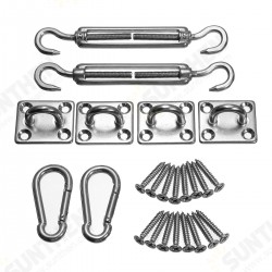 24Pcs Sun Shade Sail Accessories for Rectangle or Square Shade Sail Replacement Fitting Tools Kit 24Pcs Sun Shade Sail Accessories for Rectangle or Square Shade Sail Replacement Fitting Tools Kit