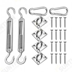 24Pcs Sun Shade Sail Accessories for Rectangle or Square Shade Sail Replacement Fitting Tools Kit 24Pcs Sun Shade Sail Accessories for Rectangle or Square Shade Sail Replacement Fitting Tools Kit
