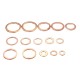 280Pcs 12 Sizes Assorted Crush Copper Washer Gasket Set Flat Ring Seal Kit Tools