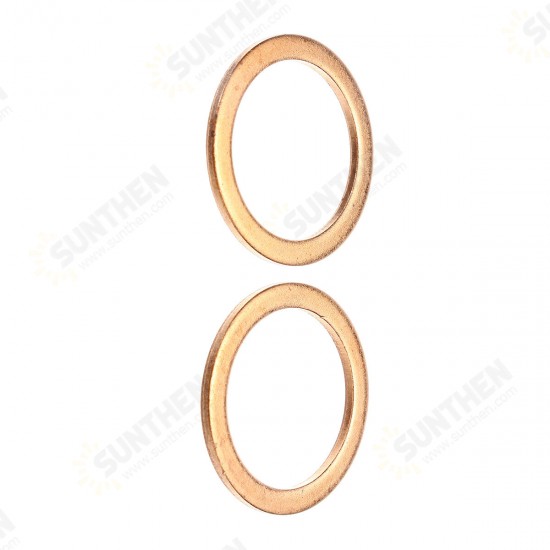 280Pcs 12 Sizes Assorted Crush Copper Washer Gasket Set Flat Ring Seal Kit Tools