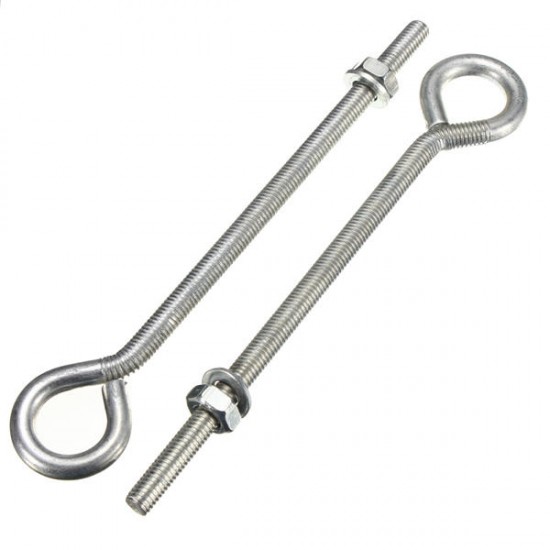 2Pcs Stainless Steel M8 Screw Bolt With Nuts And Washers - 4 Size