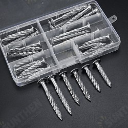 32Pcs Galvanized Threaded Nail Expansion Screw Nails Door Frame and Safety Speed Bump Fixing Pull Burst Nail 32Pcs Galvanized Threaded Nail Expansion Screw Nails Door Frame and Safety Speed Bump Fixing Pull Burst Nail