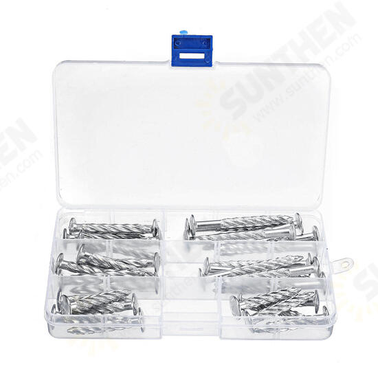 32Pcs Galvanized Threaded Nail Expansion Screw Nails Door Frame and Safety Speed Bump Fixing Pull Burst Nail