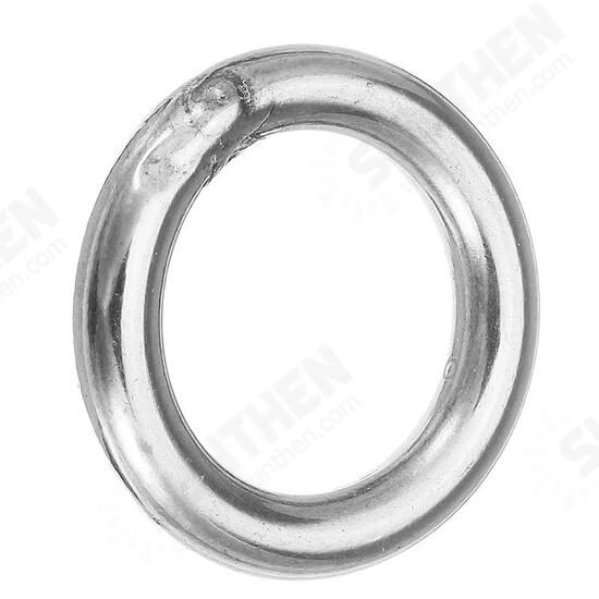 5Pcs 5x30mm 304 Stainless Steel Round O Ring Welded Marine Rigging Strapping Hardware