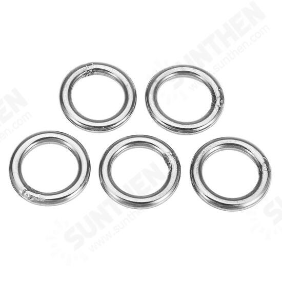 5Pcs 5x30mm 304 Stainless Steel Round O Ring Welded Marine Rigging Strapping Hardware