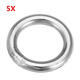 5Pcs 5x30mm 304 Stainless Steel Round O Ring Welded Marine Rigging Strapping Hardware