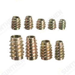 9 Size M4 M5 M6 M8 M10 Hex Drive Screw In Threaded Insert For Wood Type E 9 Size M4 M5 M6 M8 M10 Hex Drive Screw In Threaded Insert For Wood Type E