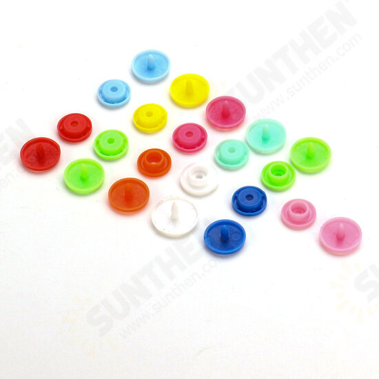 DIY Snap Pliers + 200 Pcs T5 + 30 Pcs T8 Snap Resin Buttons Fastener 11 Colors