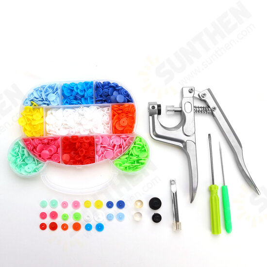 DIY Snap Pliers + 200 Pcs T5 + 30 Pcs T8 Snap Resin Buttons Fastener 11 Colors