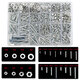 M3 M4 M5 M6 Stainless Steel Phillips Round Head Screws Nuts Flat Washers Assortment Kit 900g