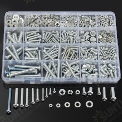 M3 M4 M5 M6 Stainless Steel Phillips Round Head Screws Nuts Flat Washers Assortment Kit 900g M3 M4 M5 M6 Stainless Steel Phillips Round Head Screws Nuts Flat Washers Assortment Kit 900g