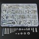 M3 M4 M5 M6 Stainless Steel Phillips Round Head Screws Nuts Flat Washers Assortment Kit 900g