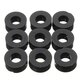 200Pcs Flat Nylon Washer Black Round Spacer Washer Standoff Fastener Hardware 7*3*L