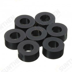 200Pcs Flat Nylon Washer Black Round Spacer Washer Standoff Fastener Hardware 7*3*L 200Pcs Flat Nylon Washer Black Round Spacer Washer Standoff Fastener Hardware 7*3*L