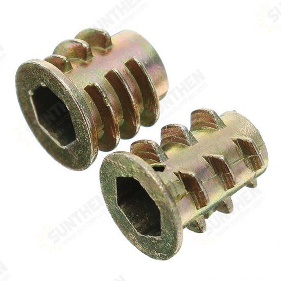 50Pcs M4ZN1 M4 Zinc Alloy Wood Furniture Hex Socket Drive Head Screw-in Threaded Insert Nut 50Pcs M4ZN1 M4 Zinc Alloy Wood Furniture Hex Socket Drive Head Screw-in Threaded Insert Nut