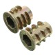 50Pcs M4ZN1 M4 Zinc Alloy Wood Furniture Hex Socket Drive Head Screw-in Threaded Insert Nut