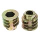 50Pcs M4ZN1 M4 Zinc Alloy Wood Furniture Hex Socket Drive Head Screw-in Threaded Insert Nut