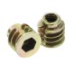 50Pcs M4ZN1 M4 Zinc Alloy Wood Furniture Hex Socket Drive Head Screw-in Threaded Insert Nut