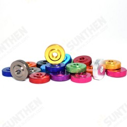 M4AN4 10Pcs M4 Knurled Thumb Nut w/ Collar Screw Spacer Washer Aluminum Alloy Multicolor M4AN4 10Pcs M4 Knurled Thumb Nut w/ Collar Screw Spacer Washer Aluminum Alloy Multicolor