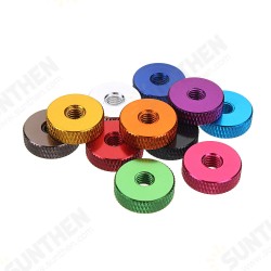 M5AN1 10Pcs M5 Manual Knurled Thumb Screw Nut Spacer Flat Washer Aluminum Alloy Multicolor M5AN1 10Pcs M5 Manual Knurled Thumb Screw Nut Spacer Flat Washer Aluminum Alloy Multicolor