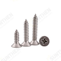 M5SP2 100Pcs M5 304 Stainless Steel Cross Flat Head Self Tapping Screw Wood Screws Speaker Screws Optional Length M5SP2 100Pcs M5 304 Stainless Steel Cross Flat Head Self Tapping Screw Wood Screws Speaker Screws Optional Length