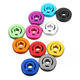 M6AN2 10Pcs M6 Knurled Thumb Nut w/ Collar Screw Spacer Washer Aluminum Alloy Multicolor