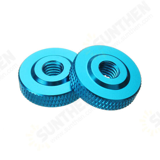 M6AN2 10Pcs M6 Knurled Thumb Nut w/ Collar Screw Spacer Washer Aluminum Alloy Multicolor