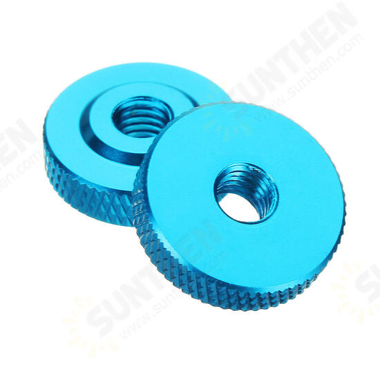 M6AN2 10Pcs M6 Knurled Thumb Nut w/ Collar Screw Spacer Washer Aluminum Alloy Multicolor