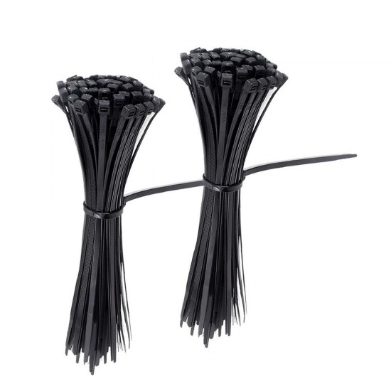 ZT07 Nylon 250Pcs/500Pcs 6mm 15/20/25/30/35/40cm Black/White Nylon Self-locking Cable Tie Zip Ties Strong Tensile Strength
