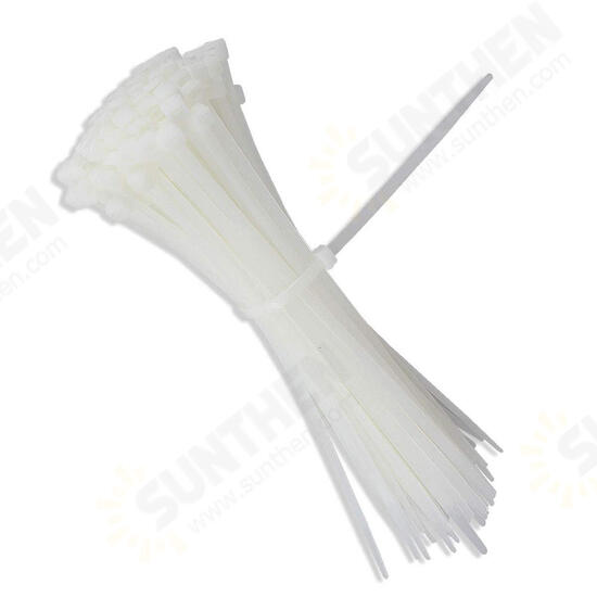 ZT07 Nylon 250Pcs/500Pcs 6mm 15/20/25/30/35/40cm Black/White Nylon Self-locking Cable Tie Zip Ties Strong Tensile Strength