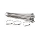 ZT10 100Pcs 200-400mm Stainless Steel Zip Tie Self Locking Cable Organizer Ties