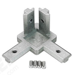 CJ40 T Slot 3 Way 90 Degree Inside Corner Connector Joint Bracket for 4040 Series Aluminum Profile CJ40 T Slot 3 Way 90 Degree Inside Corner Connector Joint Bracket for 4040 Series Aluminum Profile