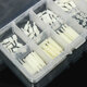 M2NH2 M2 Nylon Screw White Hex Screw Nut Nylon PCB Standoff Assortment Kit 140Pcs