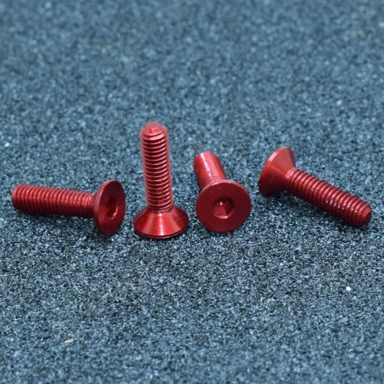 M3AH10 10Pcs M3x16mm Flat Countersunk Head Hex Socket Screw 7075 Aluminum Alloy Metric Screw Bolt