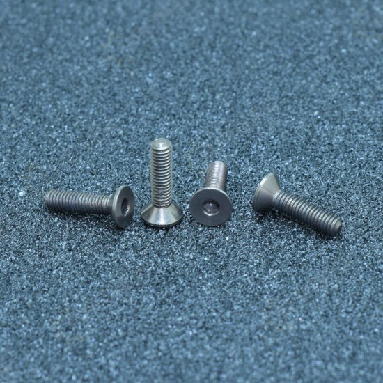 M3AH10 10Pcs M3x16mm Flat Countersunk Head Hex Socket Screw 7075 Aluminum Alloy Metric Screw Bolt