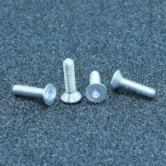 M3AH10 10Pcs M3x16mm Flat Countersunk Head Hex Socket Screw 7075 Aluminum Alloy Metric Screw Bolt