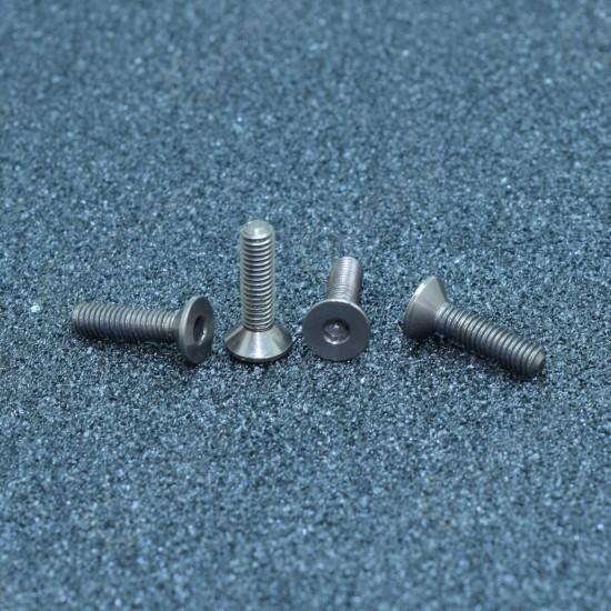 M3AH11 10Pcs M3x6mm Flat Countersunk Head Hex Socket Screw 7075 Aluminum Alloy Metric Screw Bolts