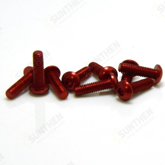 M3AH13 10Pcs M3*16mm Hex Socket Screws Round Head Cap Screw 7075 Aluminum Alloy M3AH13 10Pcs M3*16mm Hex Socket Screws Round Head Cap Screw 7075 Aluminum Alloy