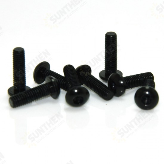 M3AH13 10Pcs M3*16mm Hex Socket Screws Round Head Cap Screw 7075 Aluminum Alloy M3AH13 10Pcs M3*16mm Hex Socket Screws Round Head Cap Screw 7075 Aluminum Alloy