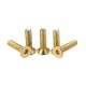 M3AH13 50Pcs Titanium Plated M3 Hex Socket Flat Head Countersunk Screws Alloy Steel 12.9 Grade Screw Bolt 5-16mm